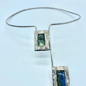 collana argento e labradorite