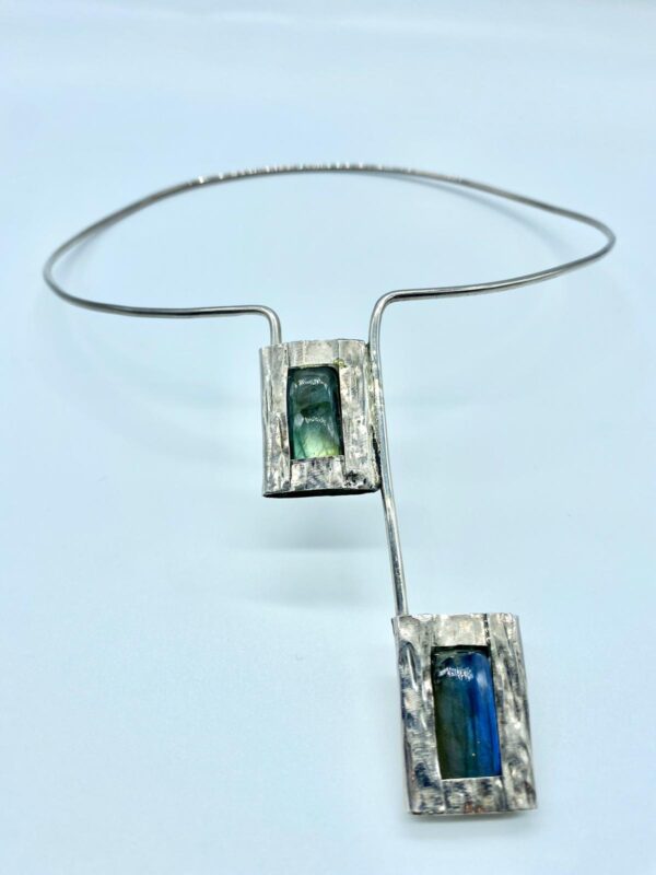 collana argento e labradorite